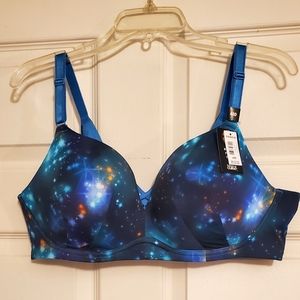 Galaxy wirefree push up plunge bra